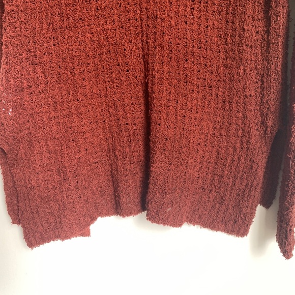 American Eagle NWT Hooded Crochet Pullover V-neck Sweater - Picture 10 of 12